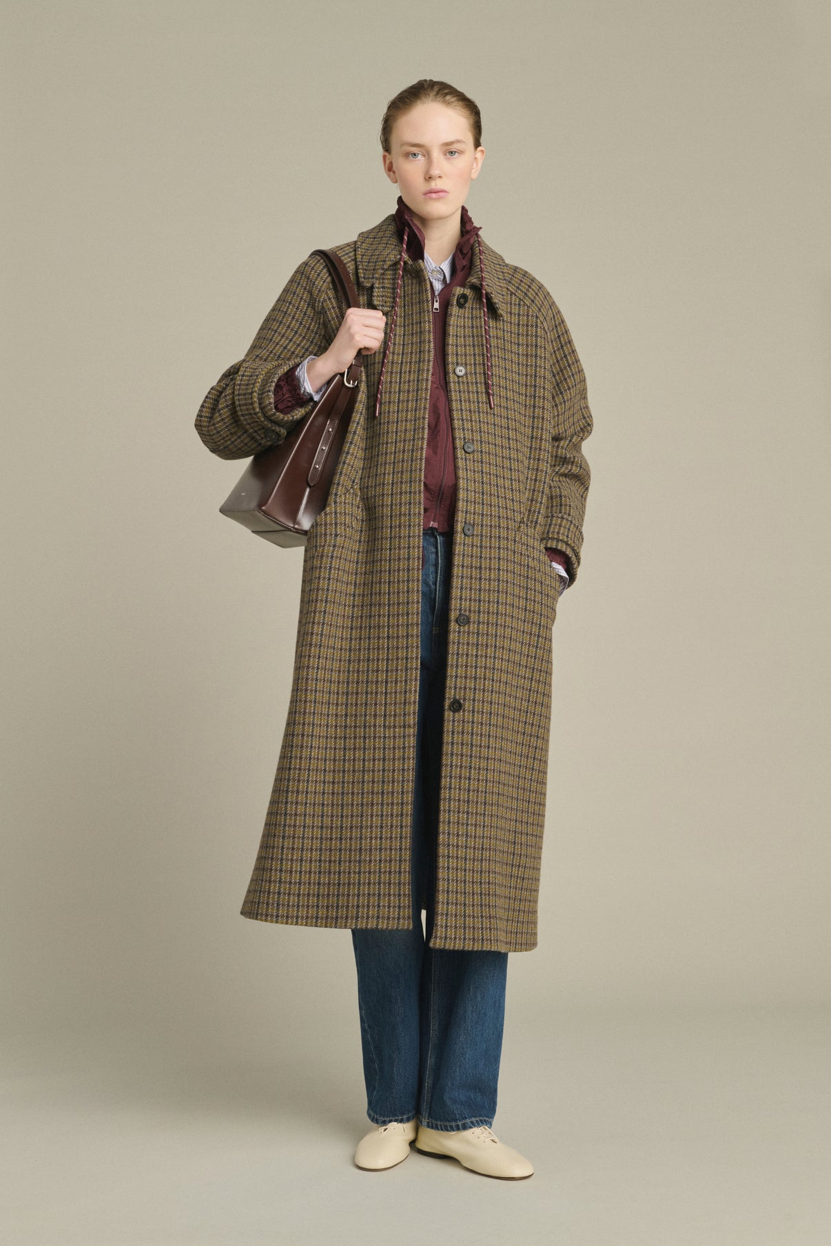 Abrigo Berlin - Gris/Caqui - Lana - Mujer vue 1