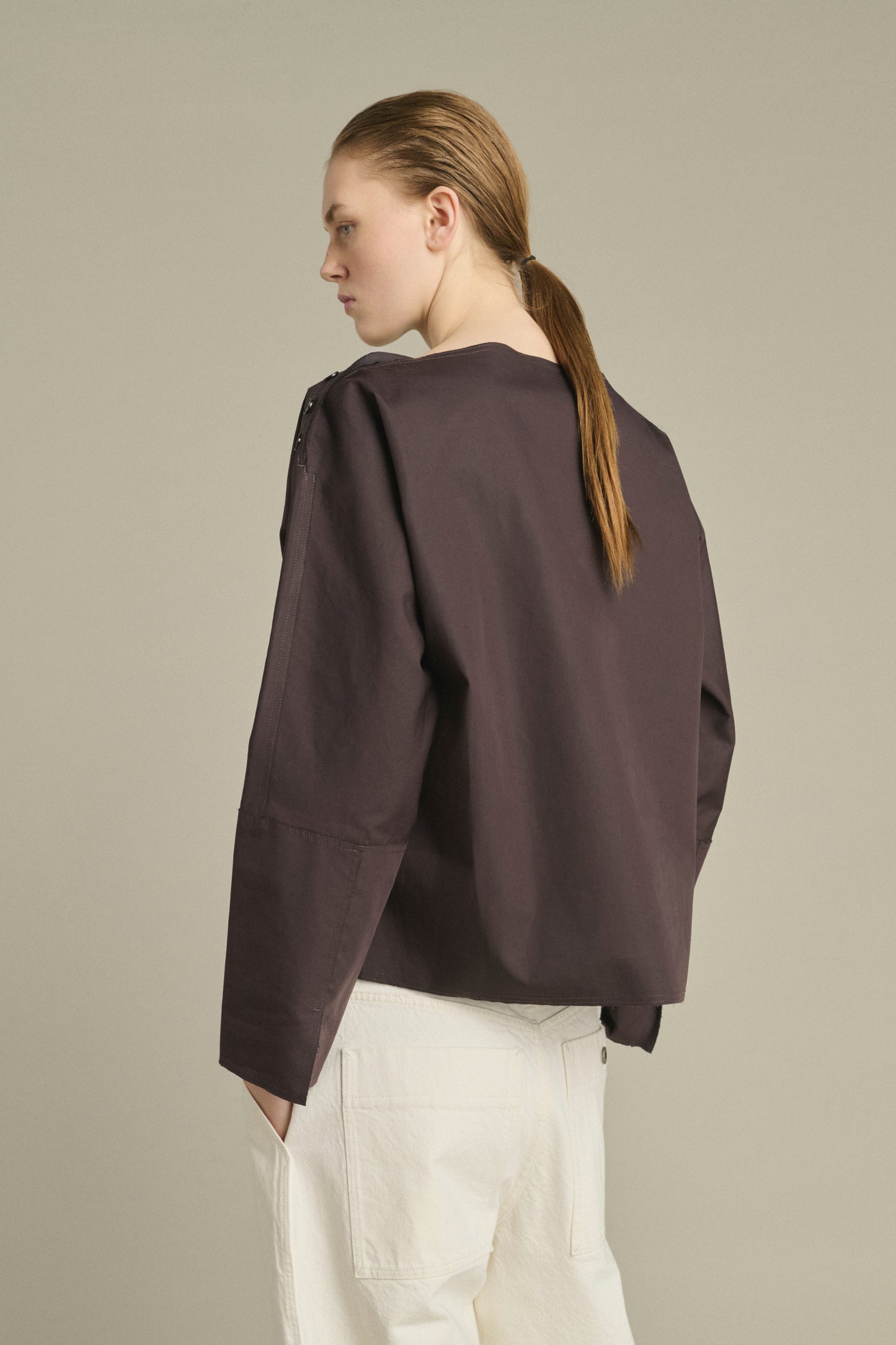 Blusa Kate - Higo/Marrón Oscuro - Algodón - Mujer