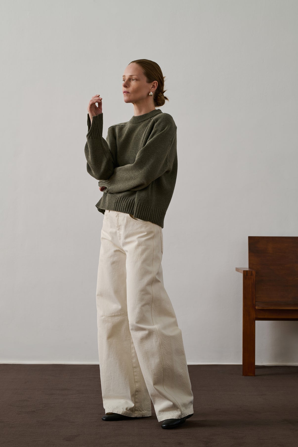 Pull Will - Gris Chiné - Laine - Femme vue 3