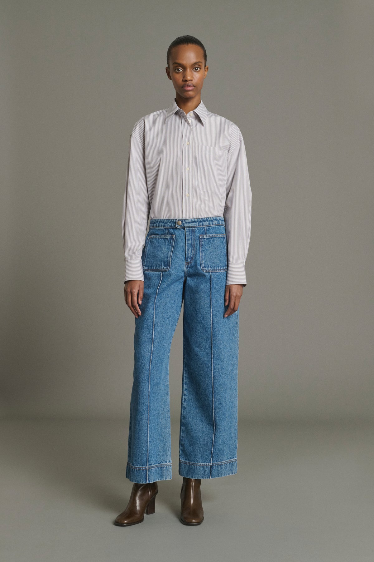 Vaqueros Harry - Azul lavado acampanado mujer - Soeur vue 5