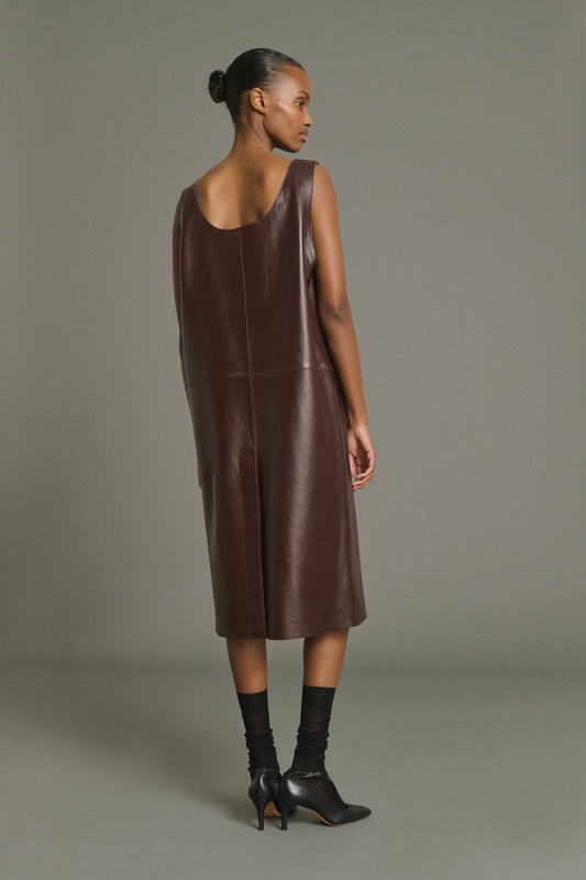Vestido Joa - Burdeos - Cuero - Mujer