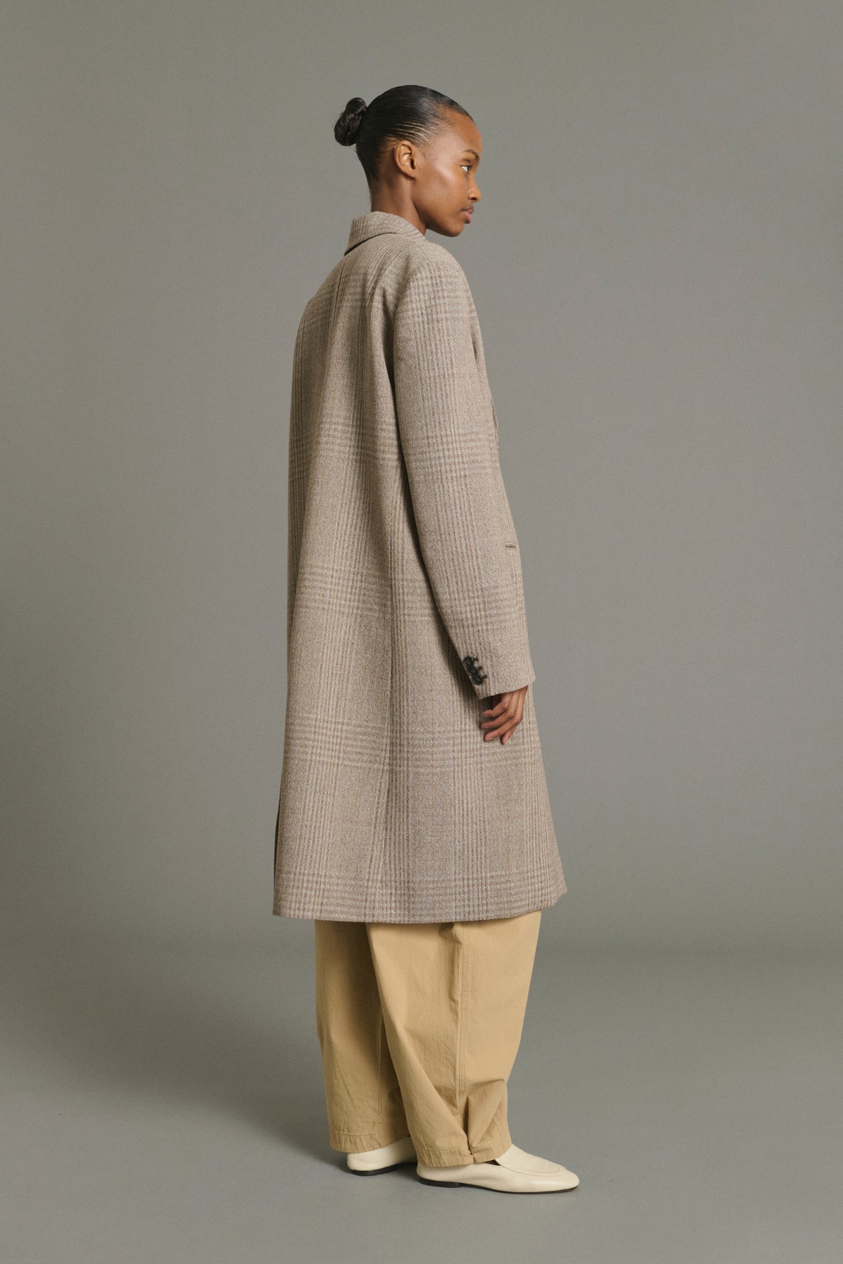 Abrigo Lincoln - Marrón/Beige - Lana - Mujer vue 2