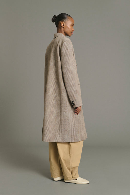 Abrigo Lincoln - Marrón/Beige - Lana - Mujer