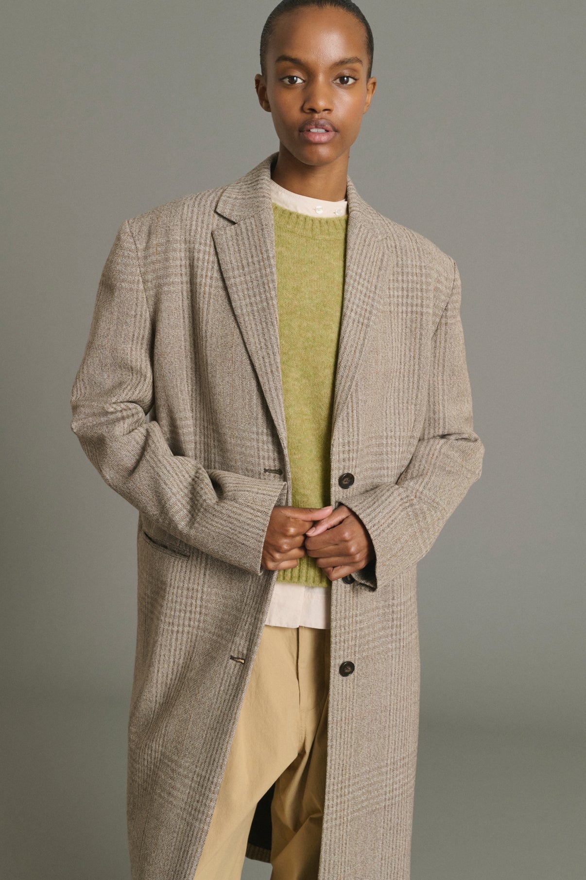 Abrigo Lincoln - Marrón/Beige - Lana - Mujer vue 3
