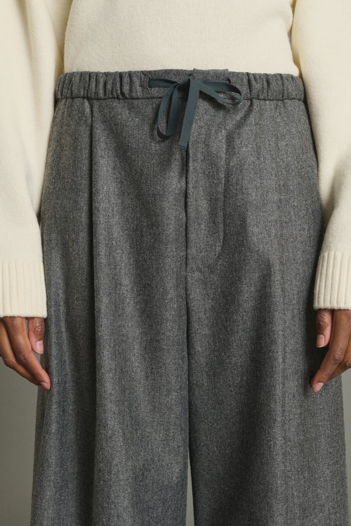 Pantalón Hugues - Gris jaspeado - Lana - Mujer vue 4