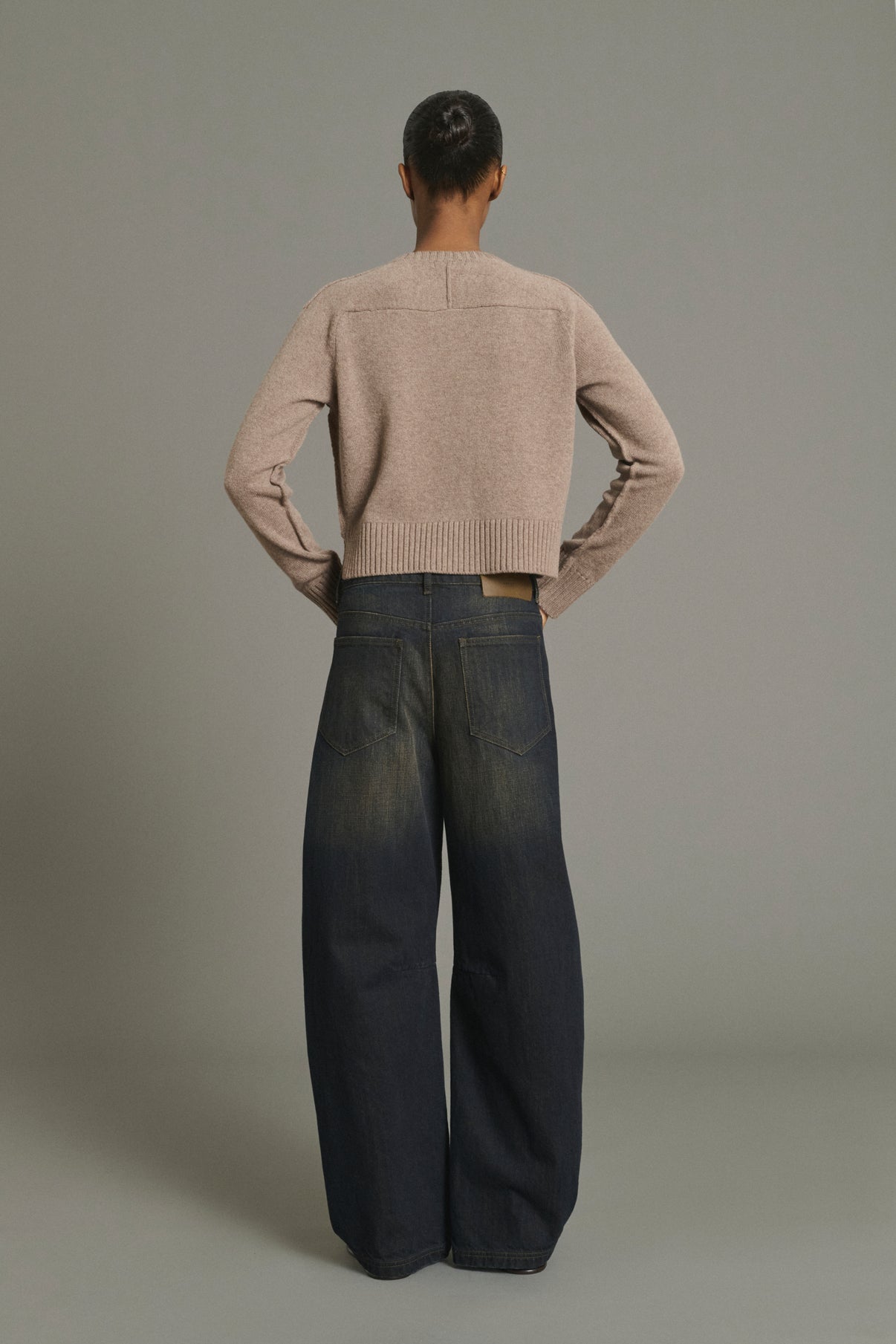 Cárdigan Virginia - Beige jaspeado - Lana merino - Mujer vue 4