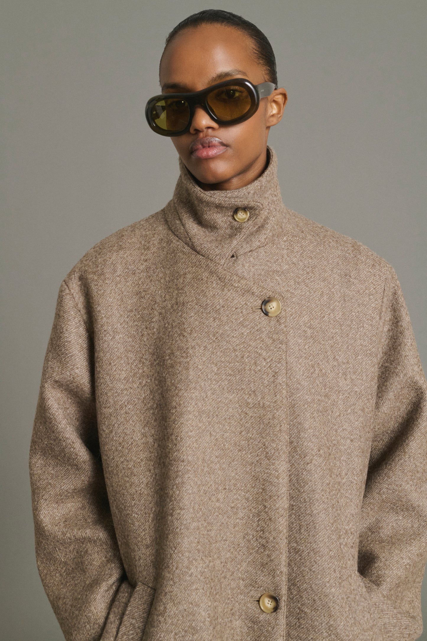 Abrigo Germain - Taupe - Lana - Mujer