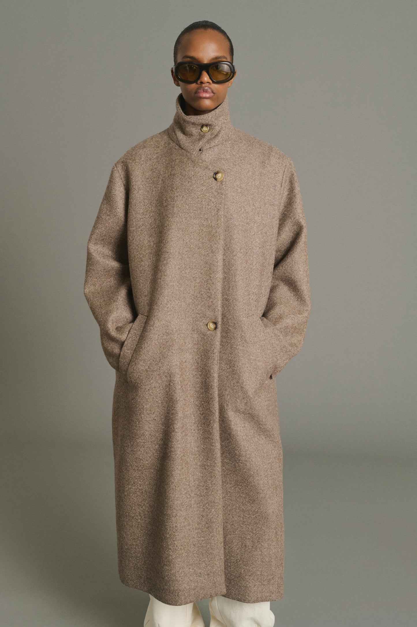 Abrigo Germain - Taupe - Lana - Mujer