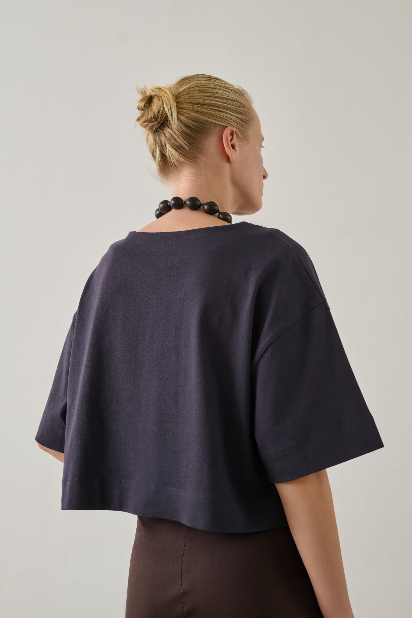 Camiseta Davina - Berenjena - Algodón - Mujer