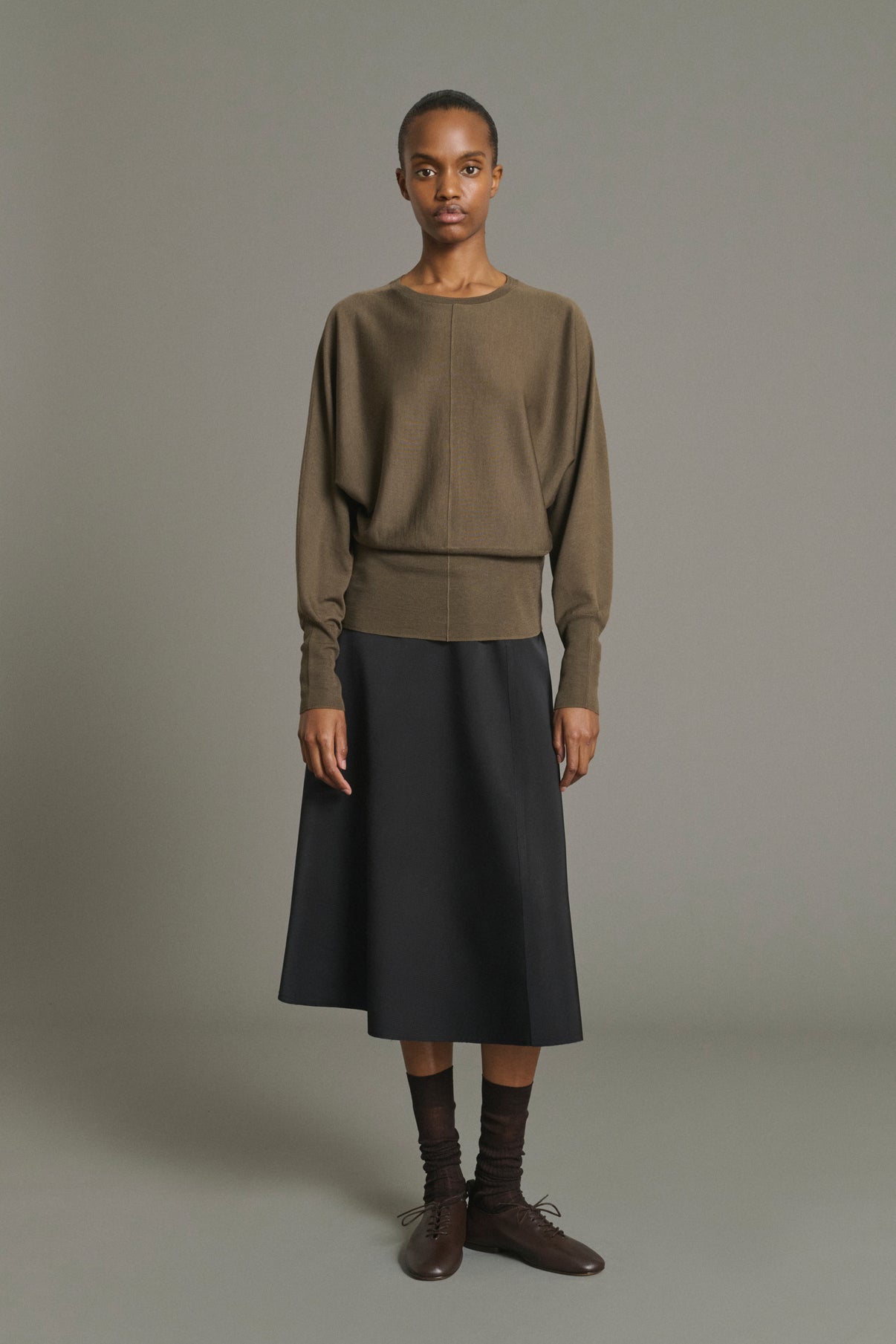 Jersey Lina - Caqui - Lana Merino - Mujer vue 1