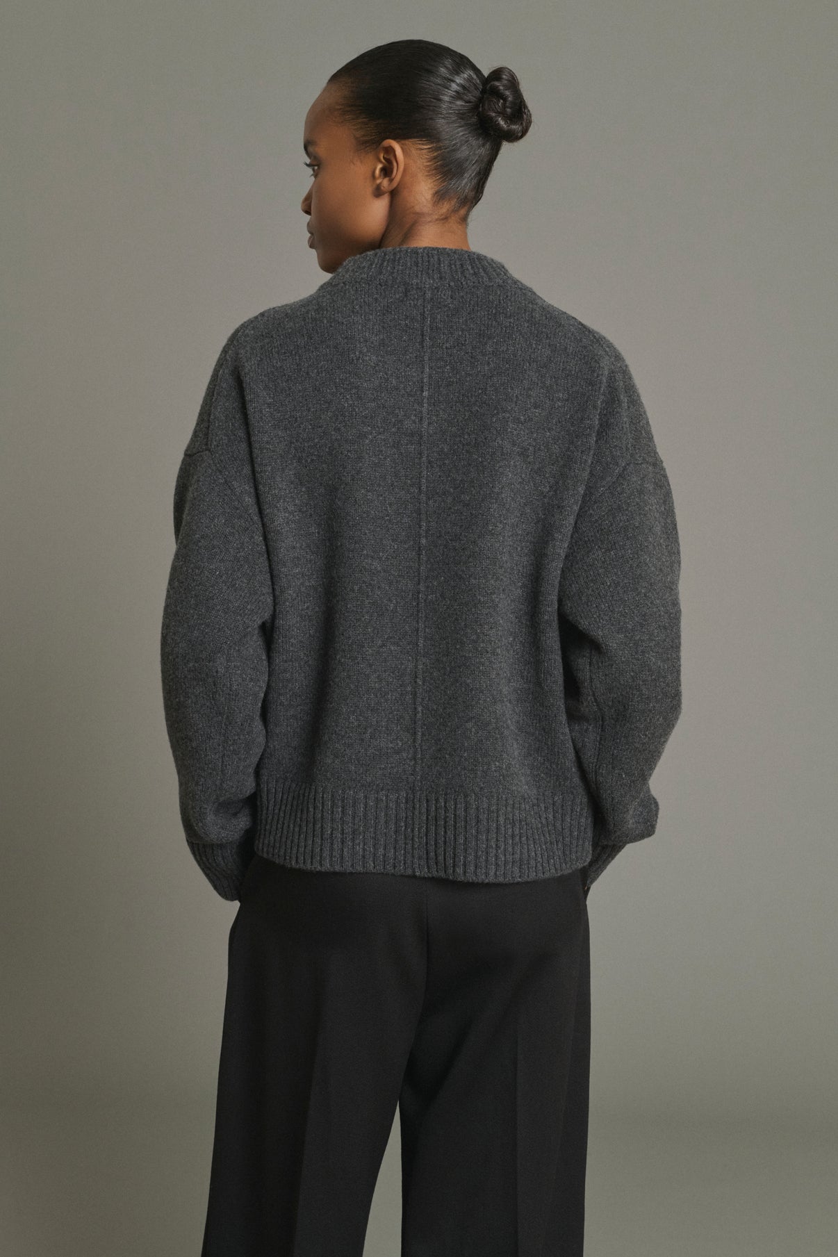 Jersey Julie - Gris Antracita - Lana Merino - Mujer vue 4