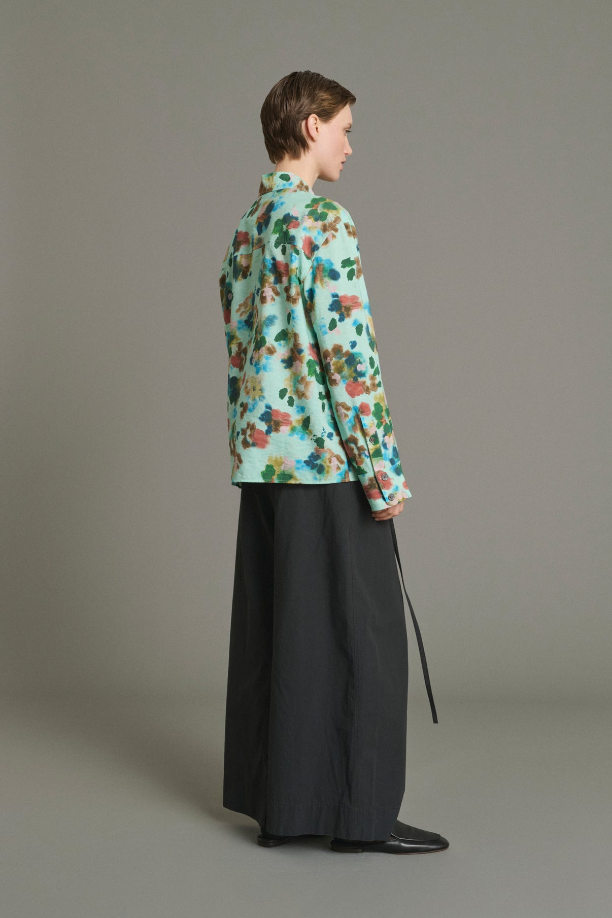 Camisa Lepic - Turquesa - Seda - Mujer vue 4