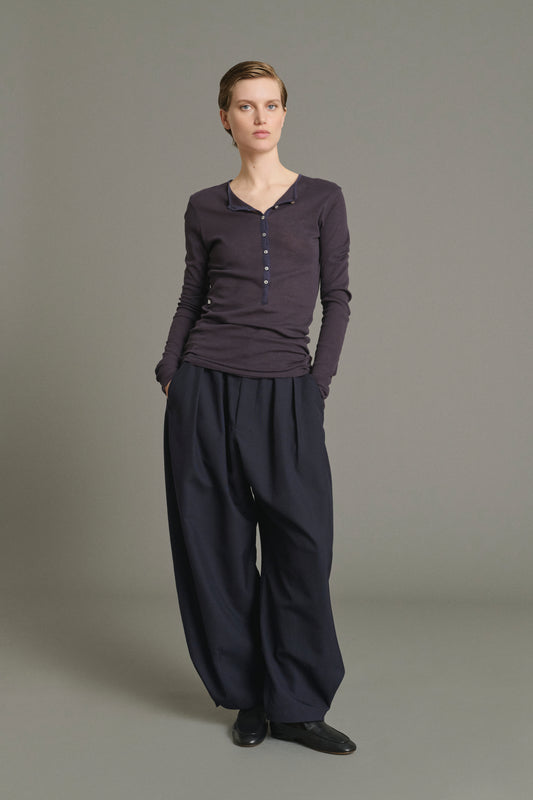 Camiseta Isabella - Marrón Rojo/Violeta Oscuro - Algodón - Mujer