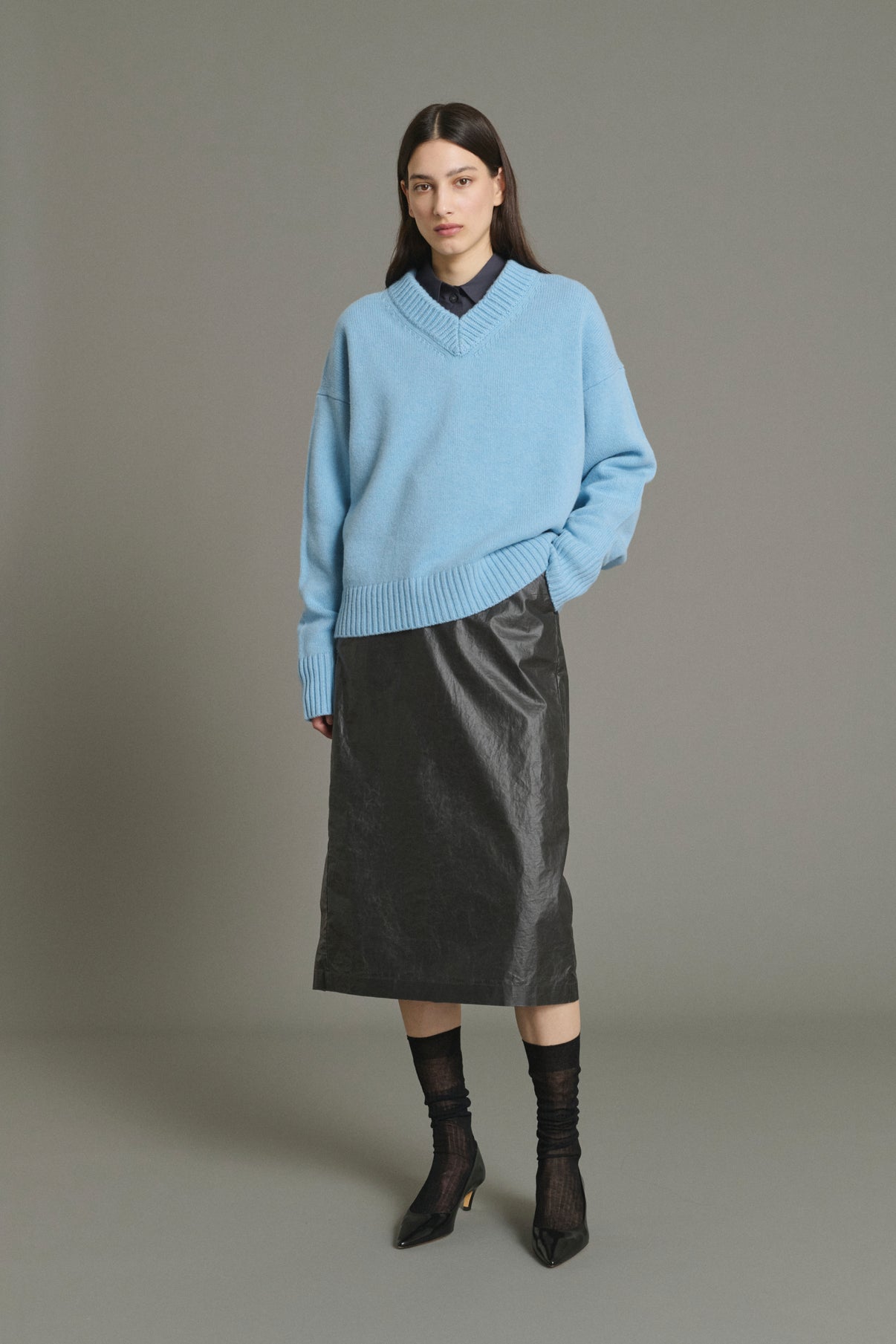 Jersey Julie - Azul Claro - Lana Merino - Mujer vue 1
