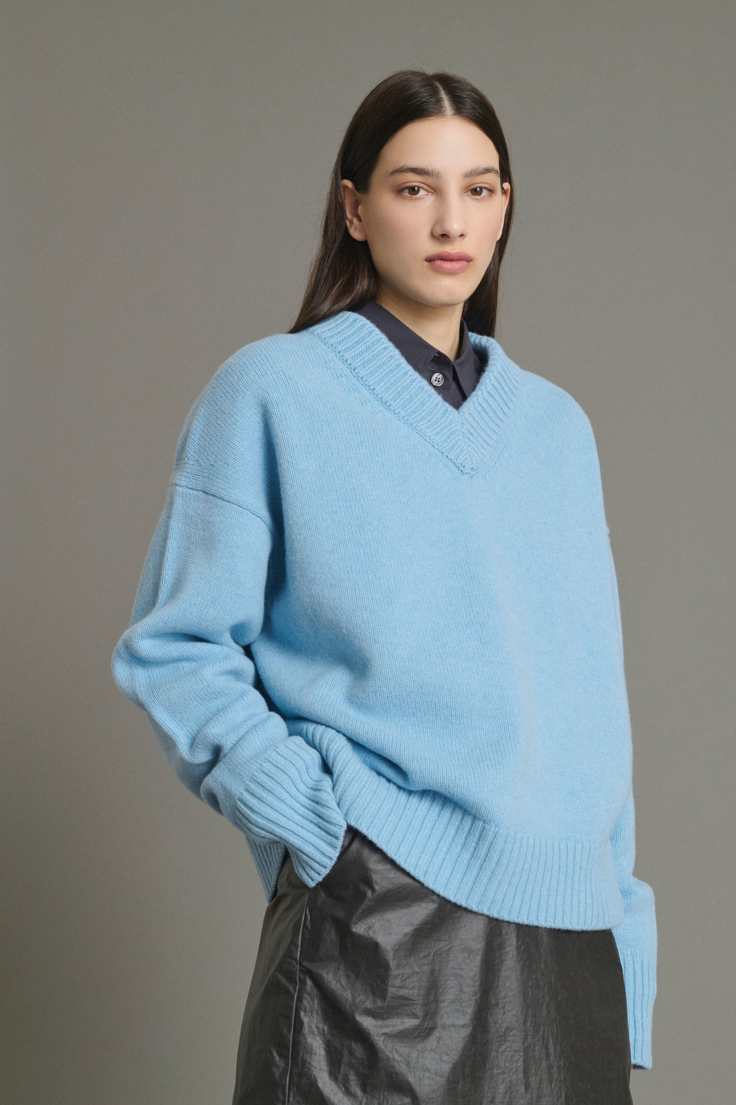Jersey Julie - Azul Claro - Lana Merino - Mujer