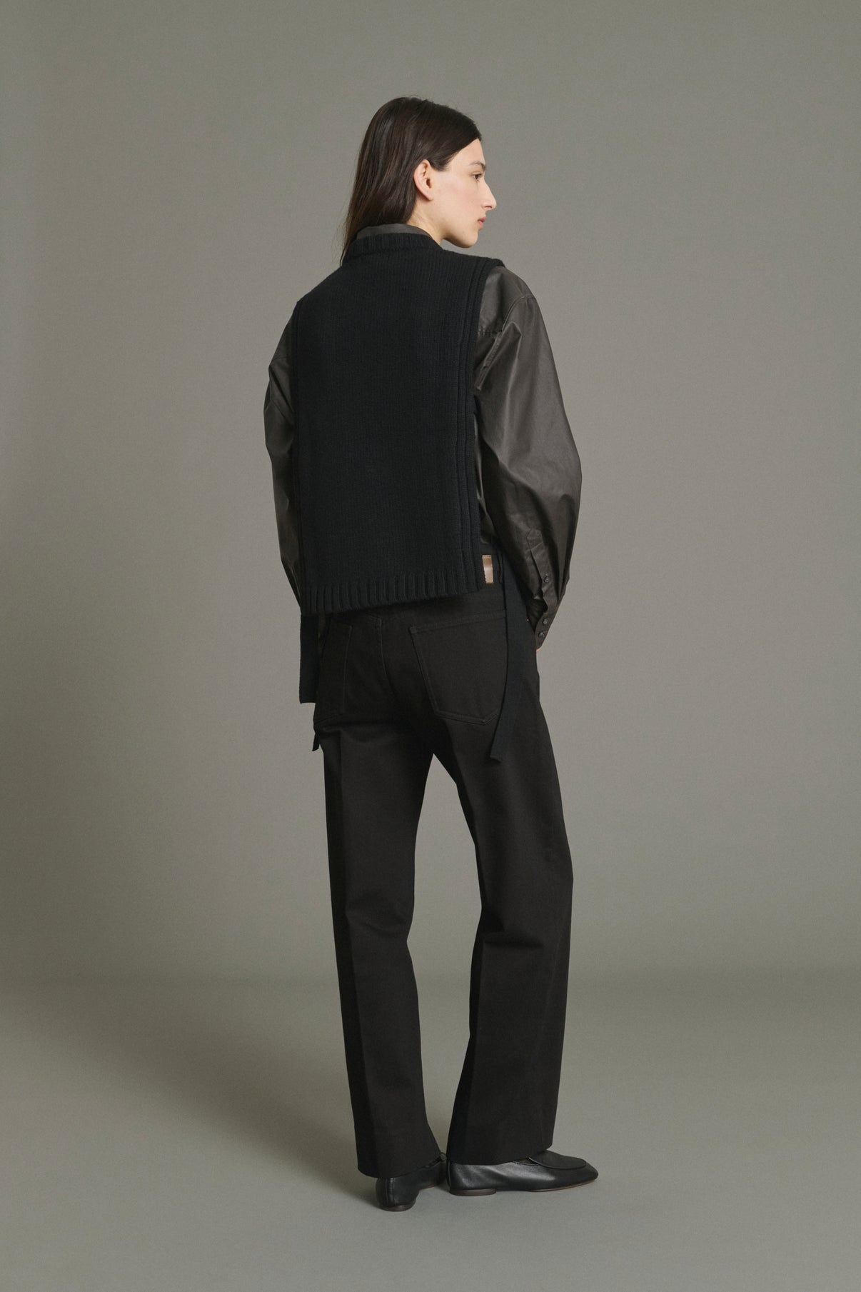 Jersey Uzel - Negro - Lana - Mujer vue 2