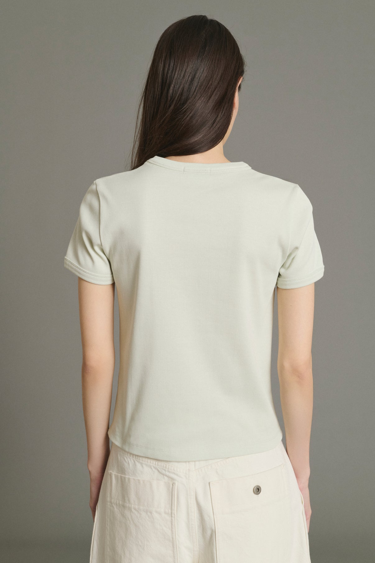 Camiseta Aristide - Menta - Algodón - Mujer vue 3