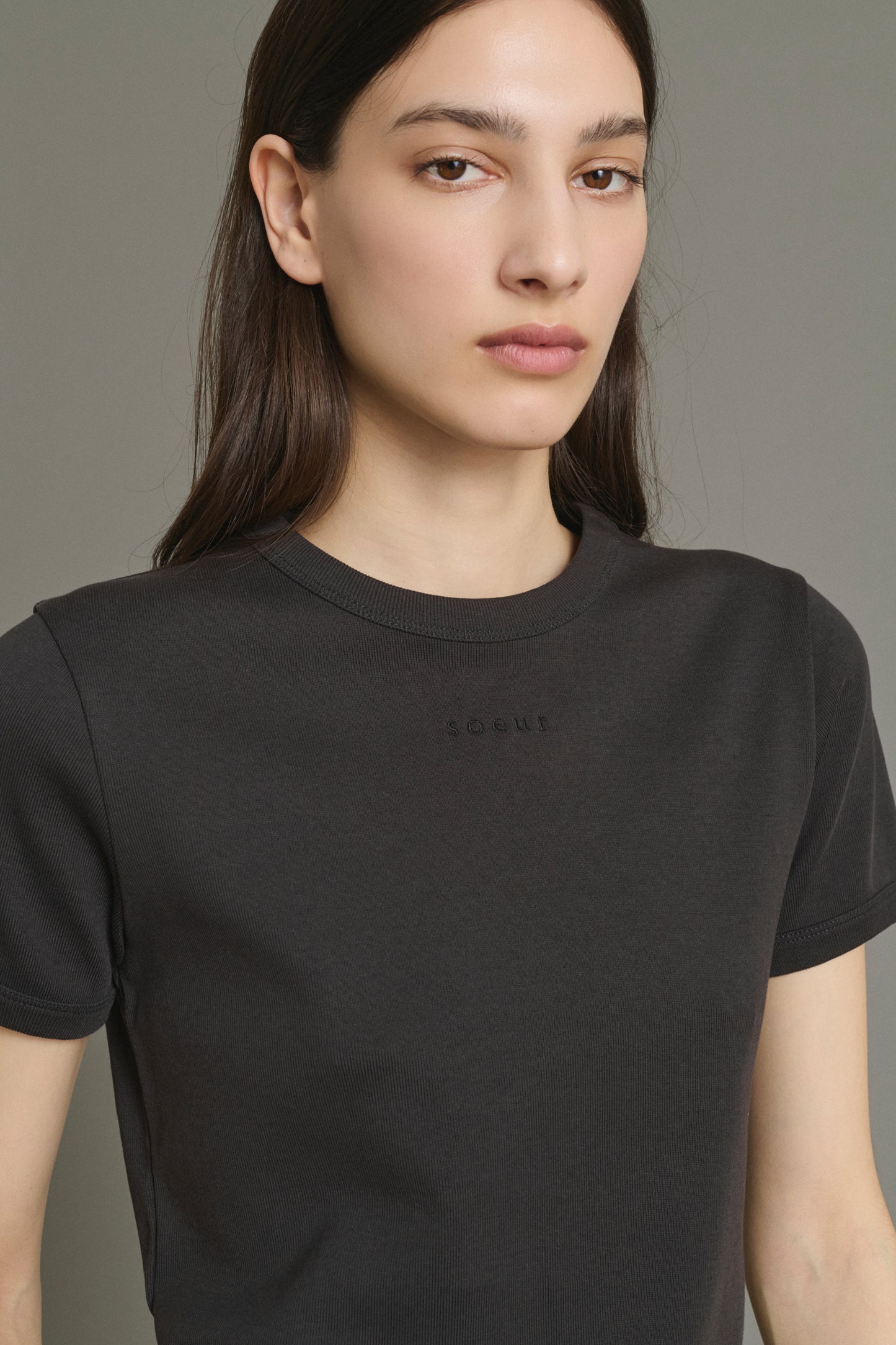 Camiseta Aristide - Carbón - Algodón - Mujer