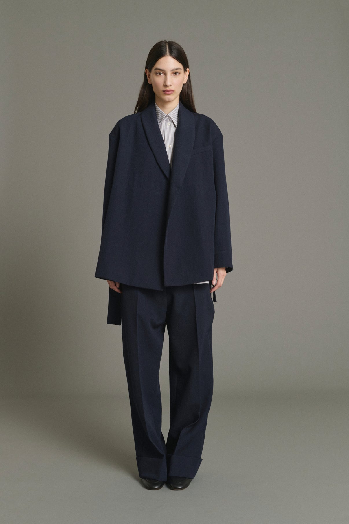Pantalón Kobe - Navy - Lana - Mujer vue 1