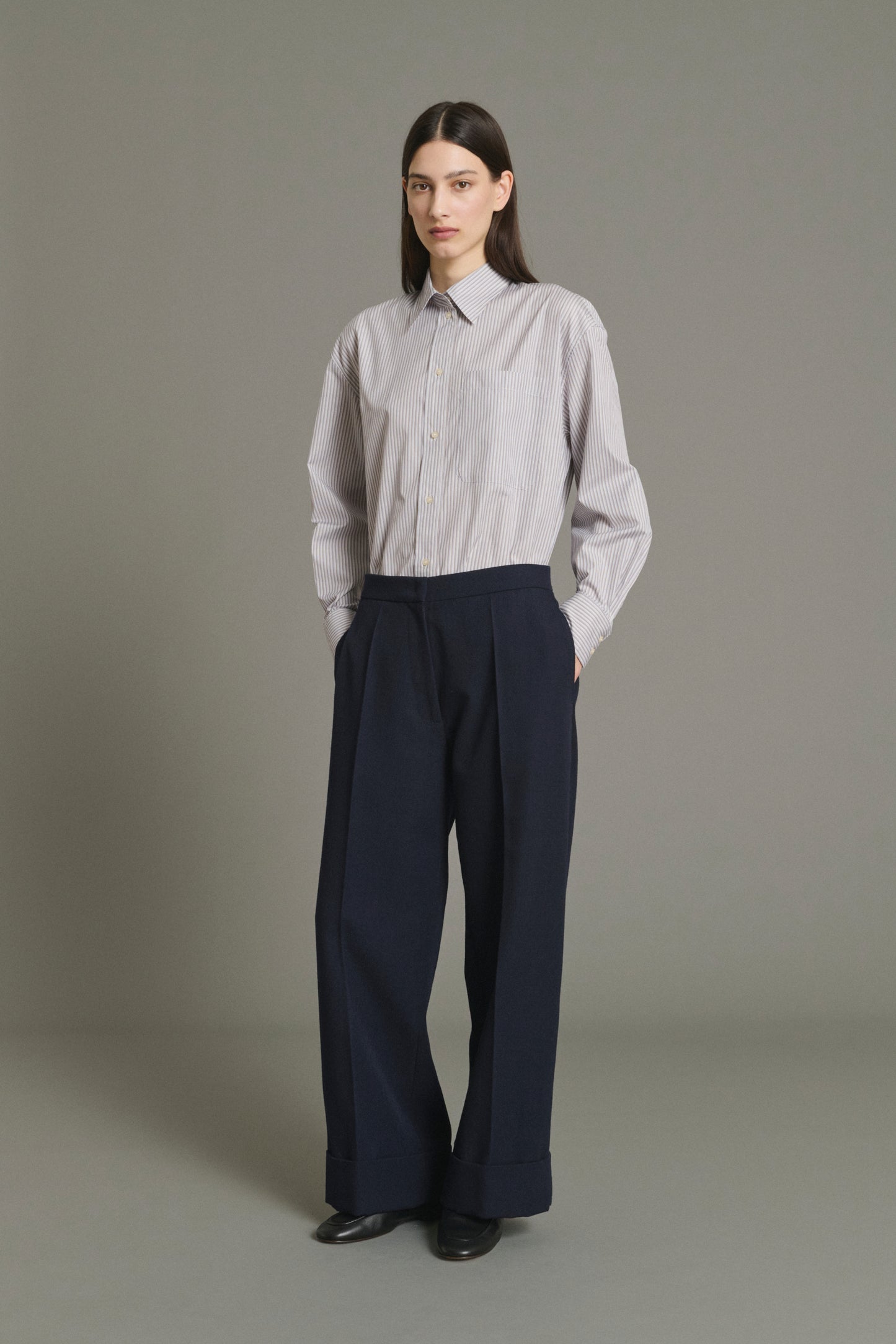 Pantalón Kobe - Navy - Lana - Mujer