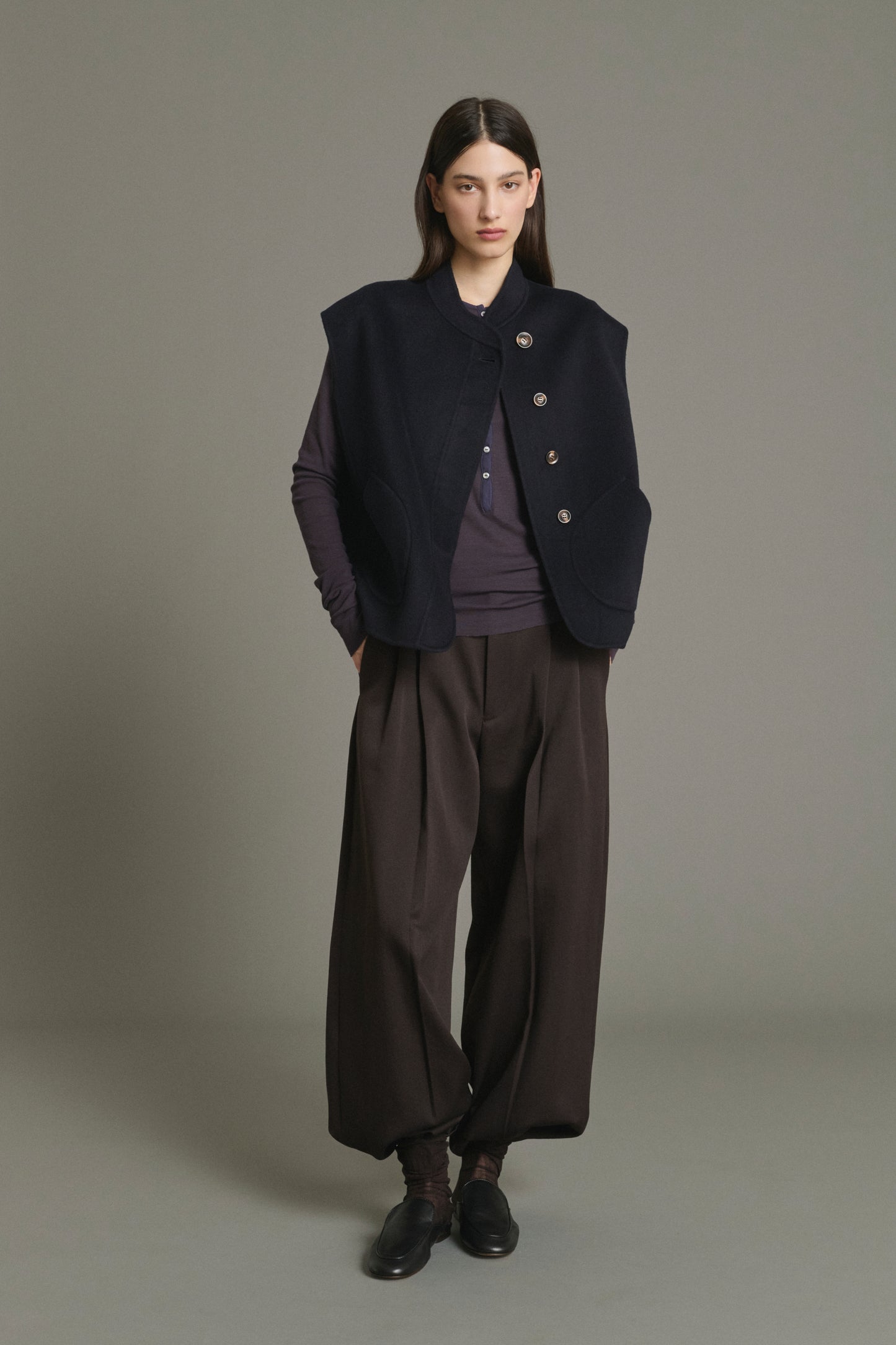Cazadora Adeline - Deep Navy Lana Mujer - Soeur