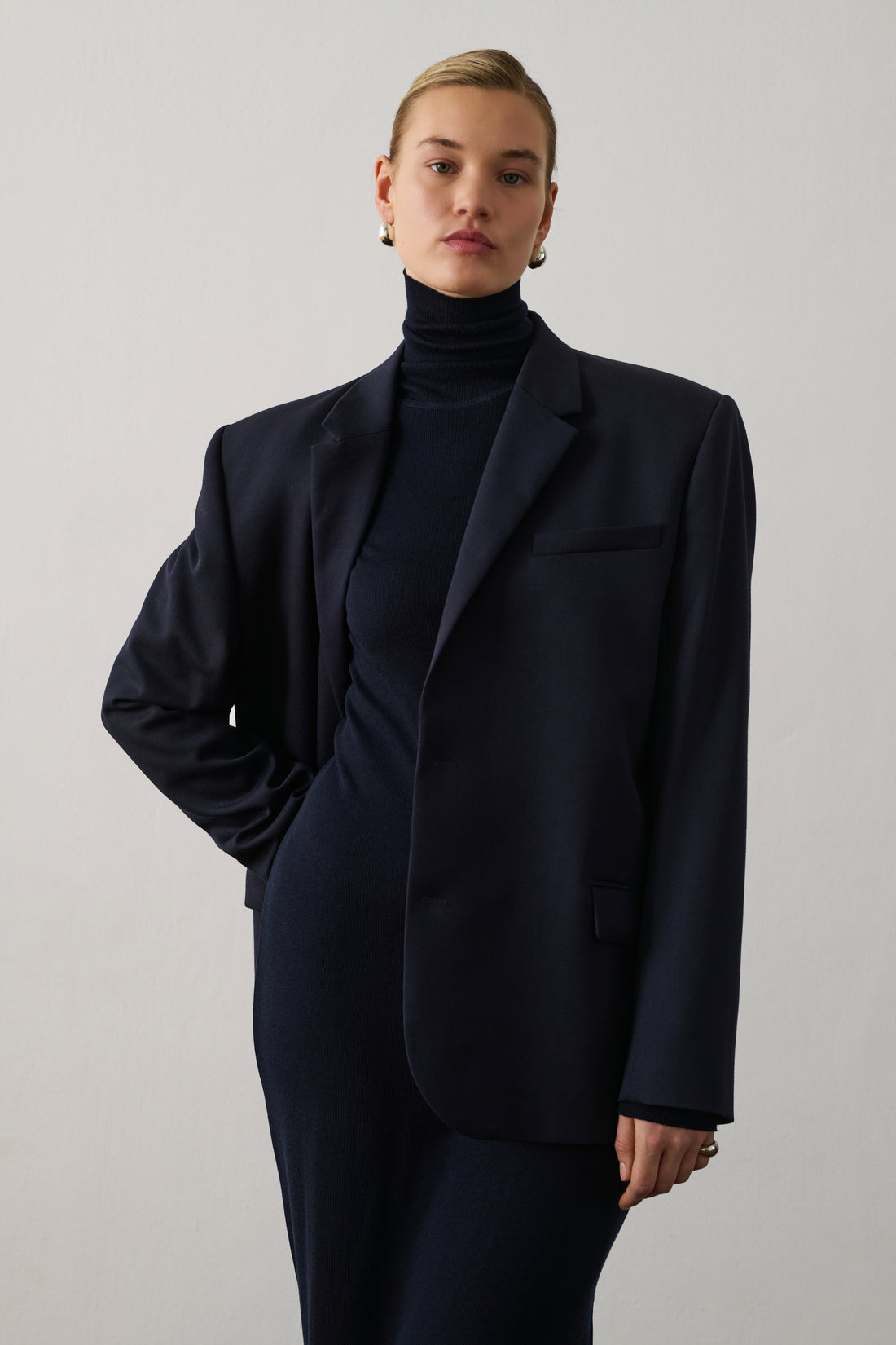 Veste Giani - Bleu Nuit - Laine - Femme