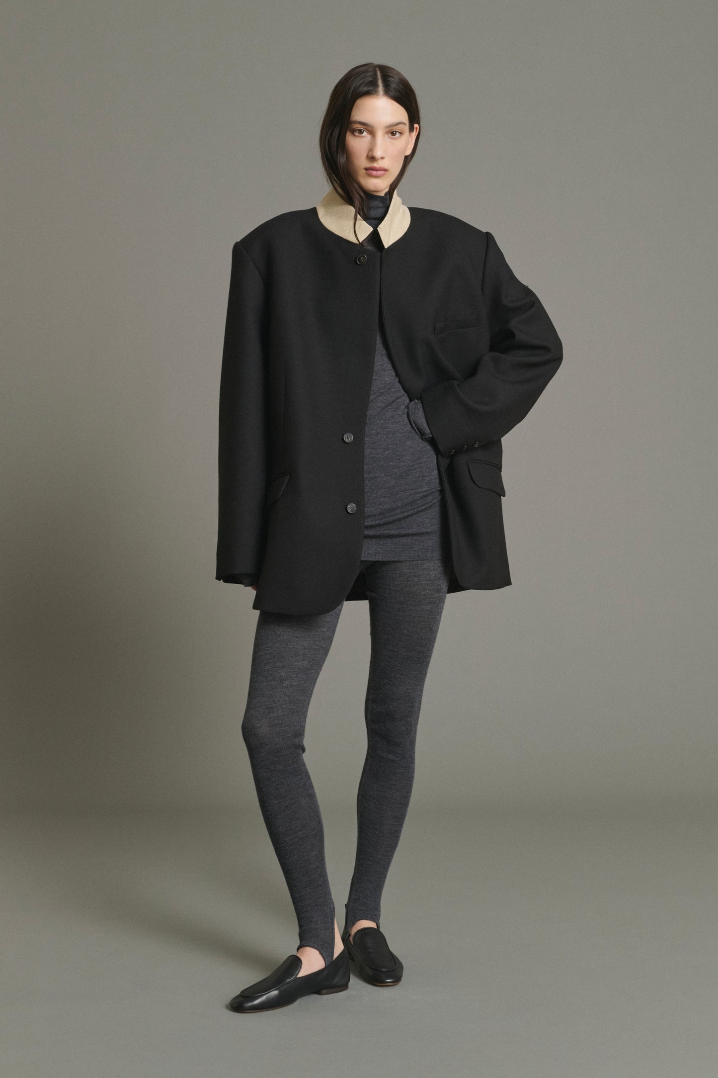 Legging Jen - Gris Antracita - Lana - Mujer