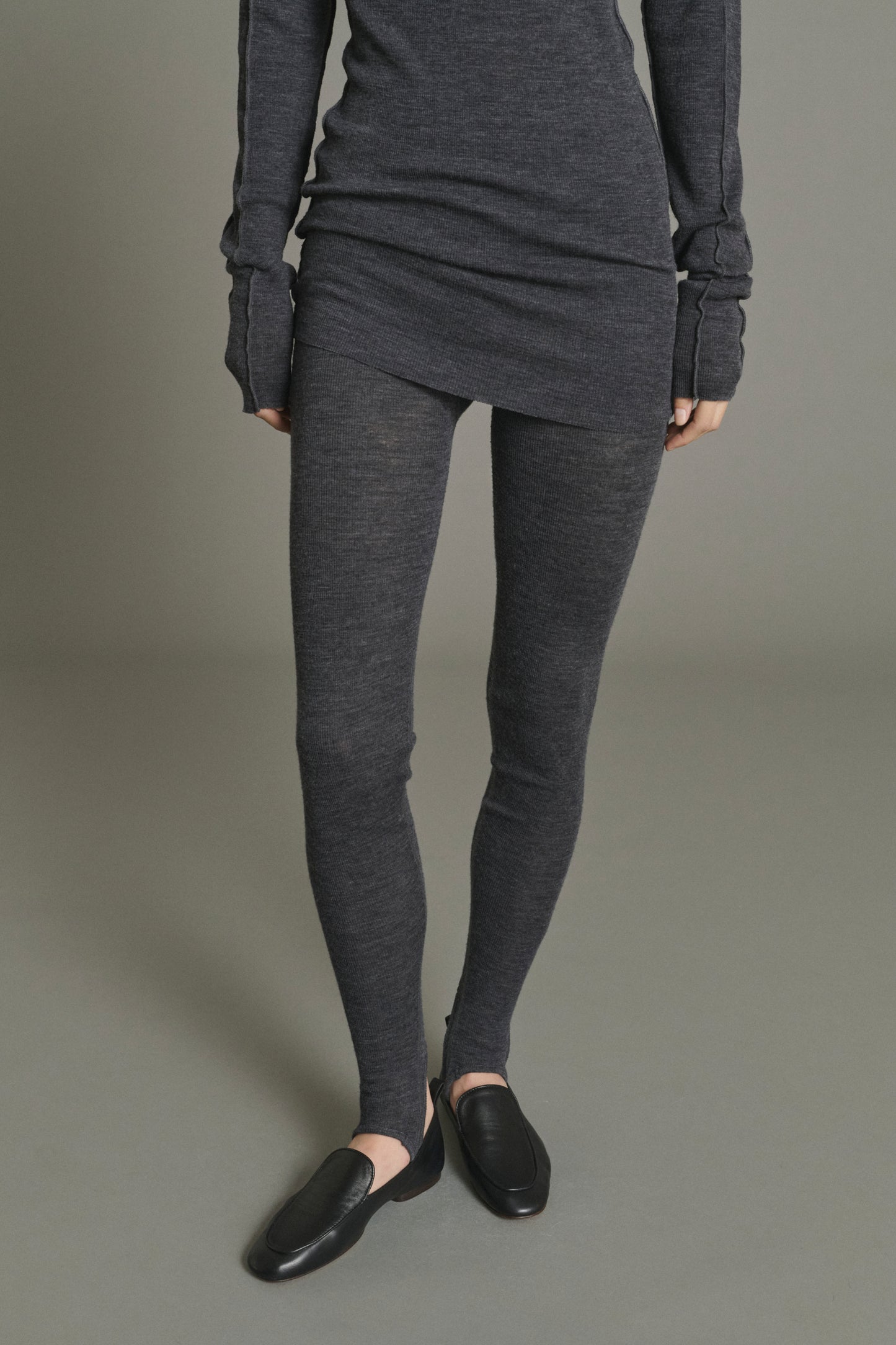 Legging Jen - Gris Antracita - Lana - Mujer