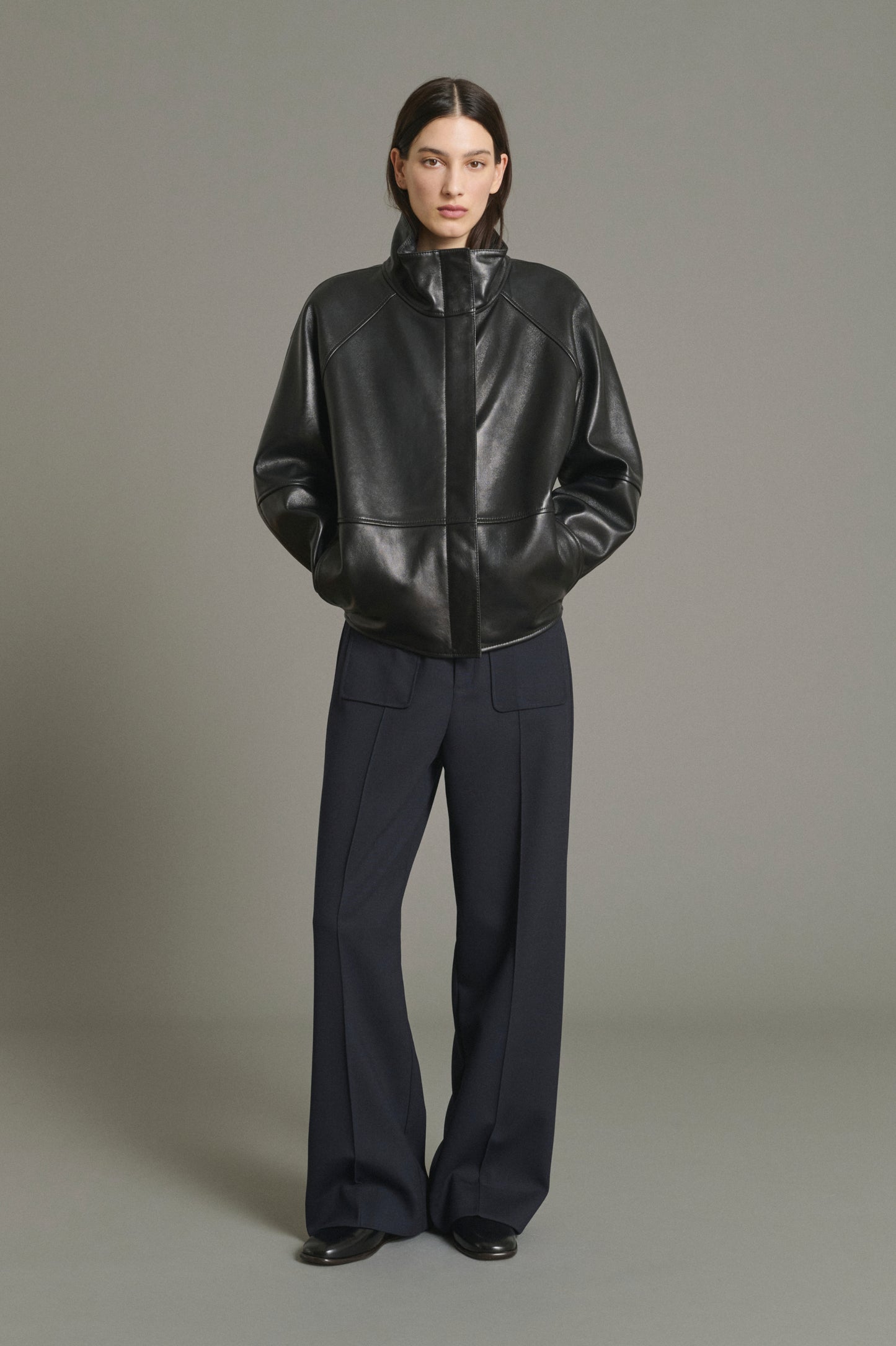 Pantalón Harry - Navy Lana Acampanado 7/8 Mujer - Soeur