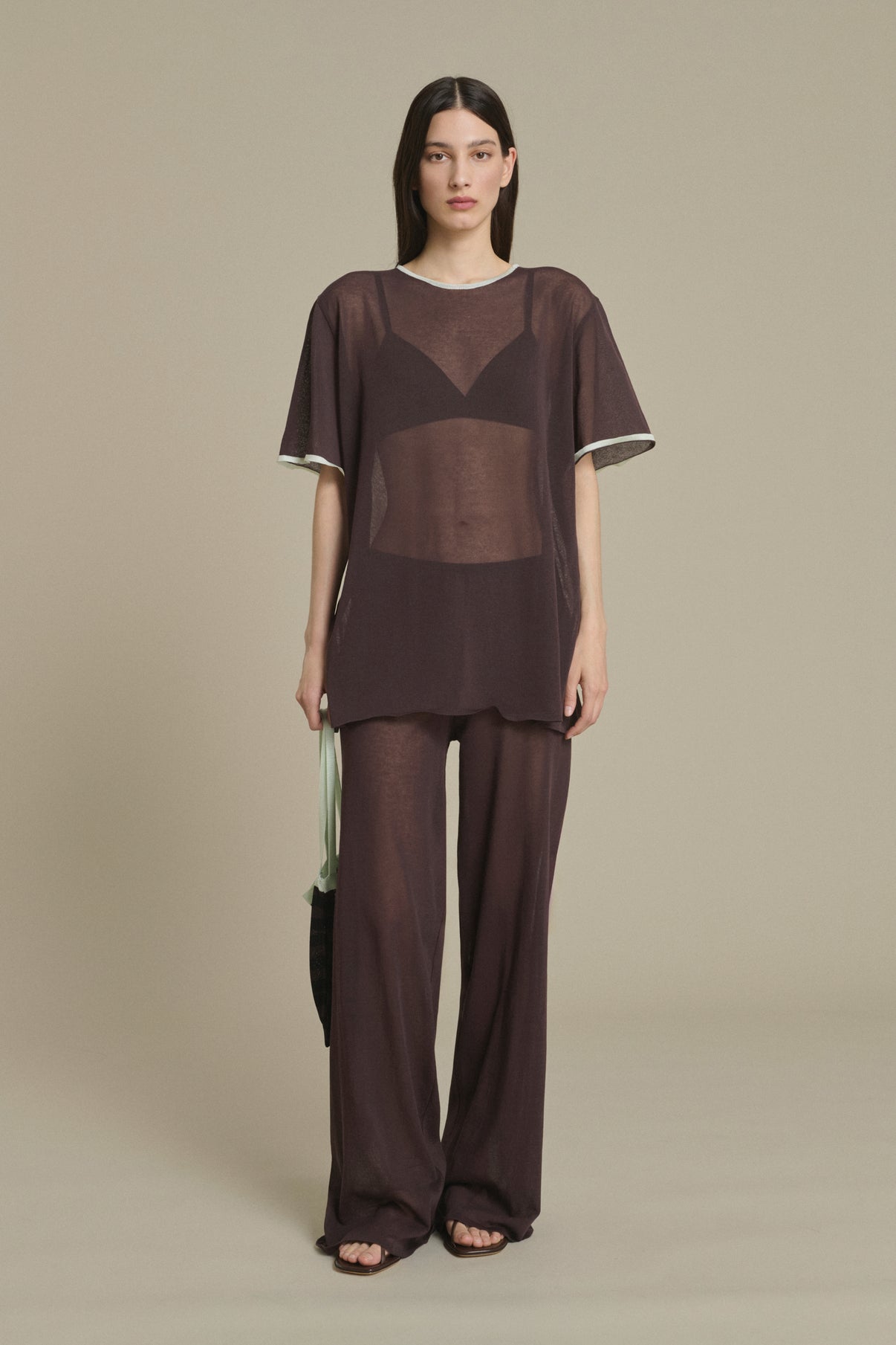 Pantalón Nico chocolate de punto Soeur & TL180 - Soeur vue 1