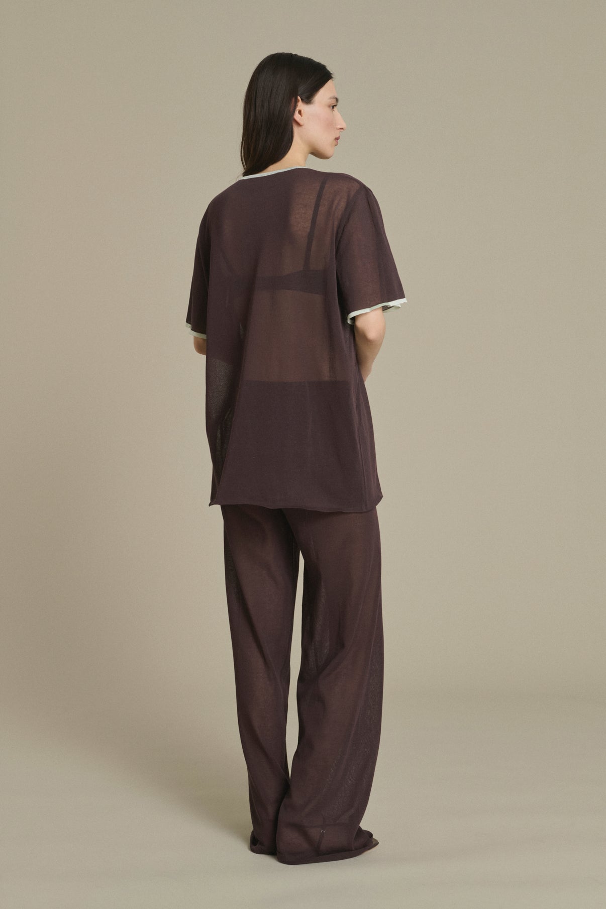 Pantalón Nico chocolate de punto Soeur & TL180 - Soeur vue 2