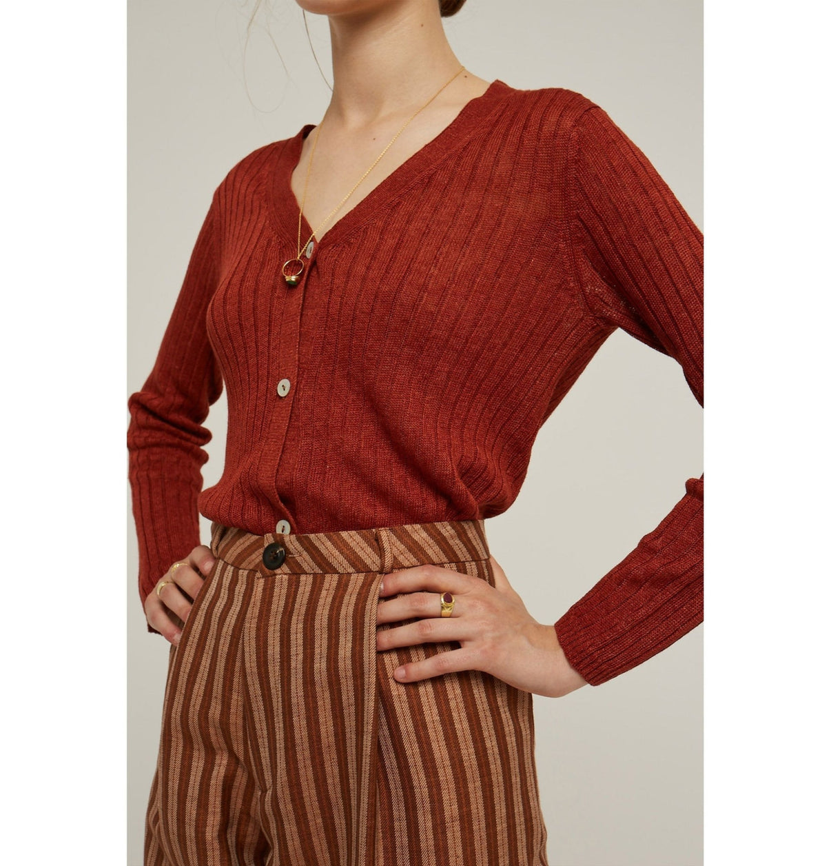 Cárdigan FIBRE VERDE vue 2