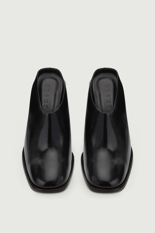 Mules Elba - Negro - Cuero - Mujer