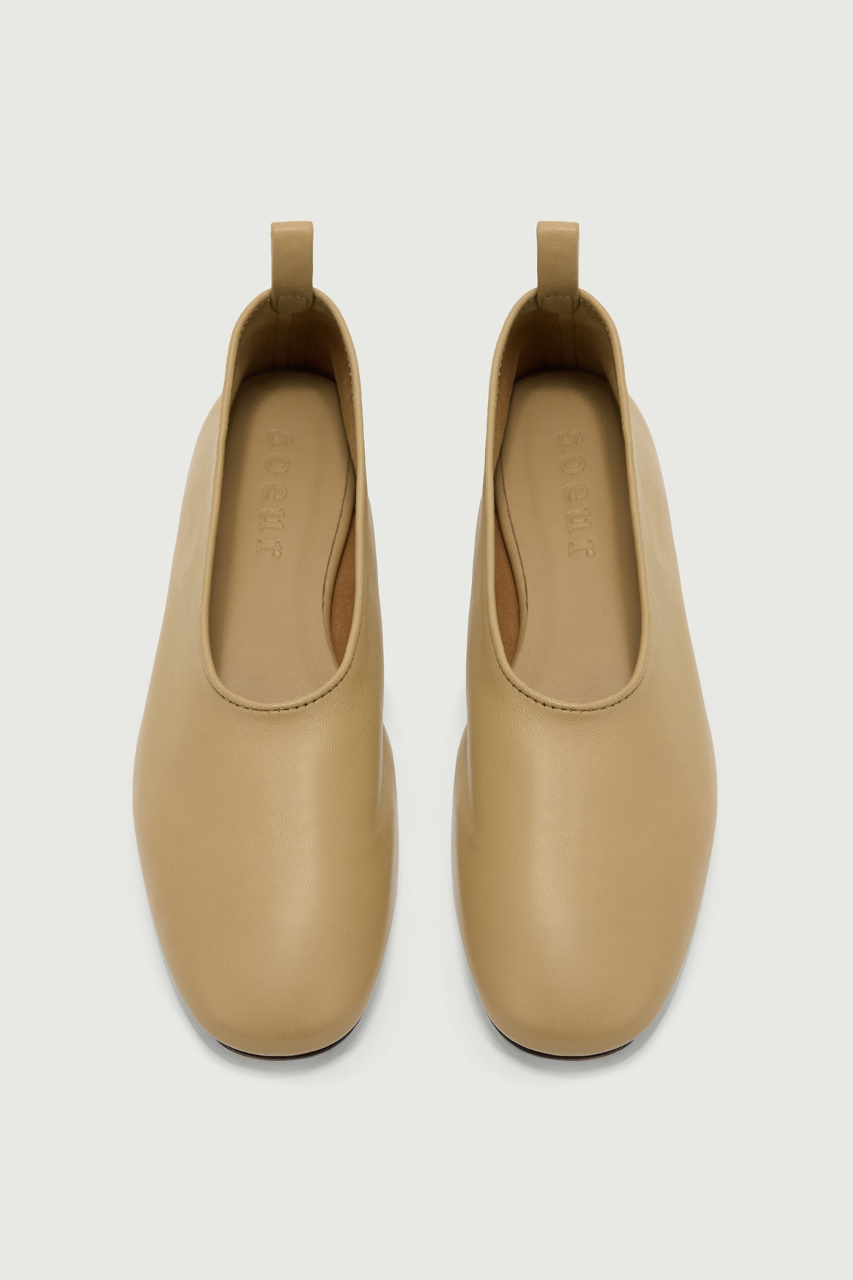 Bailarinas Bala - Beige - Cuero - Mujer vue 3