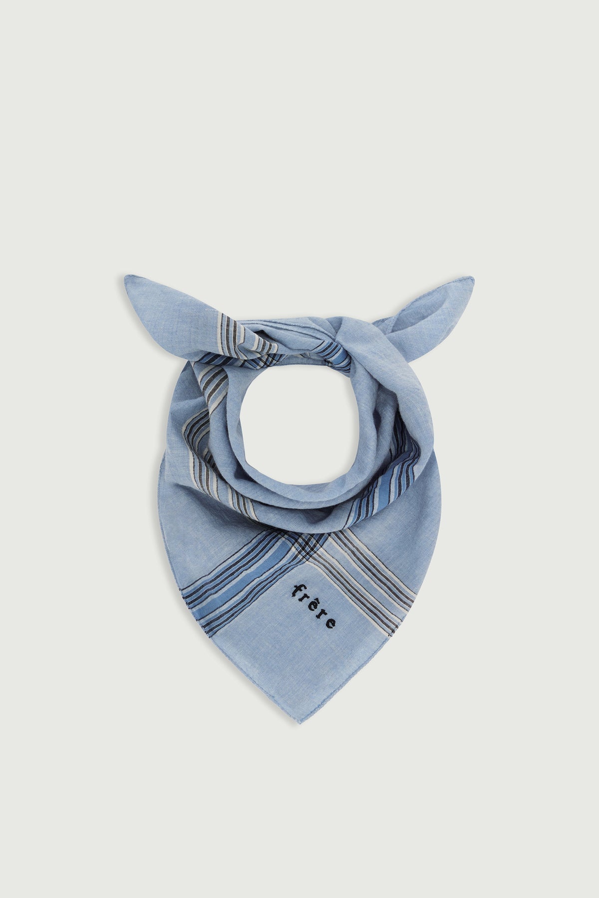 Pañuelo Paulin - Azul cielo/Negro - Algodón - Hombre vue 3