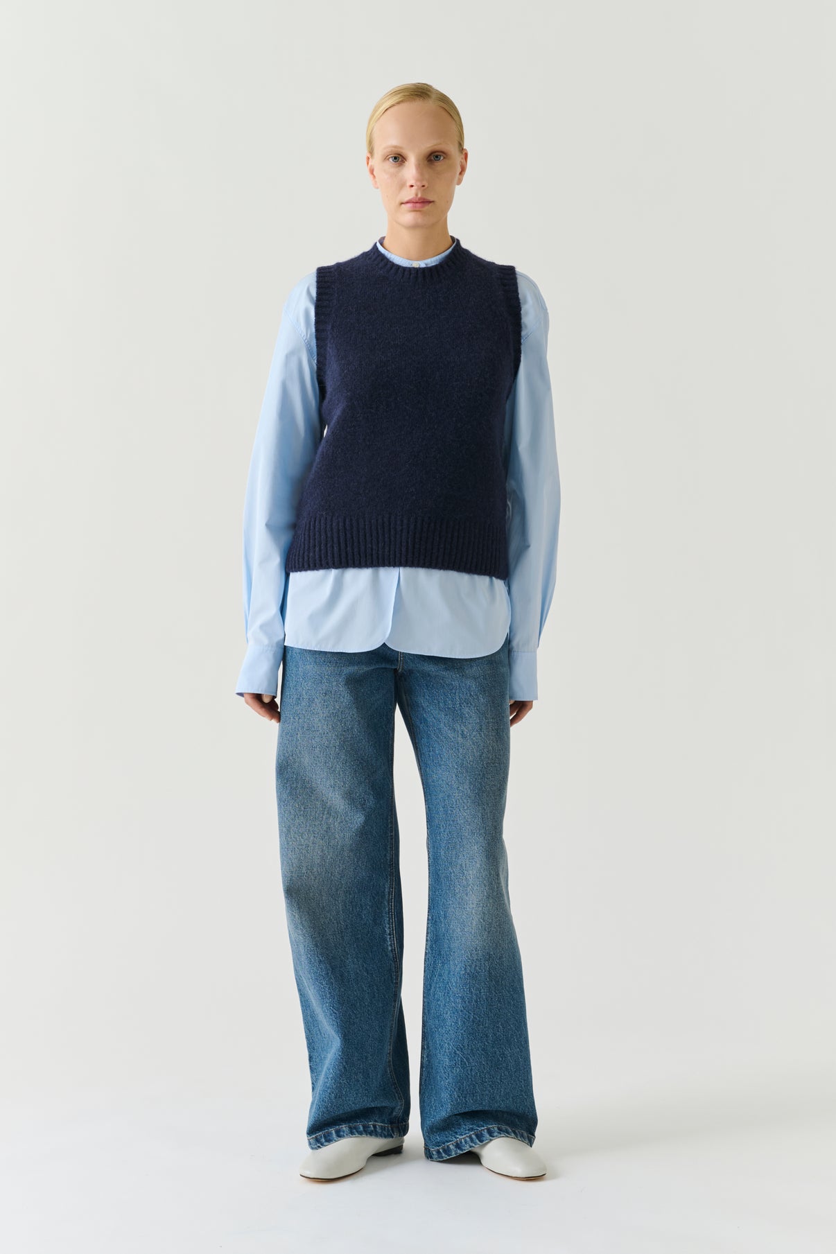Jersey Namaste - Azul marino - Lana - Mujer vue 2