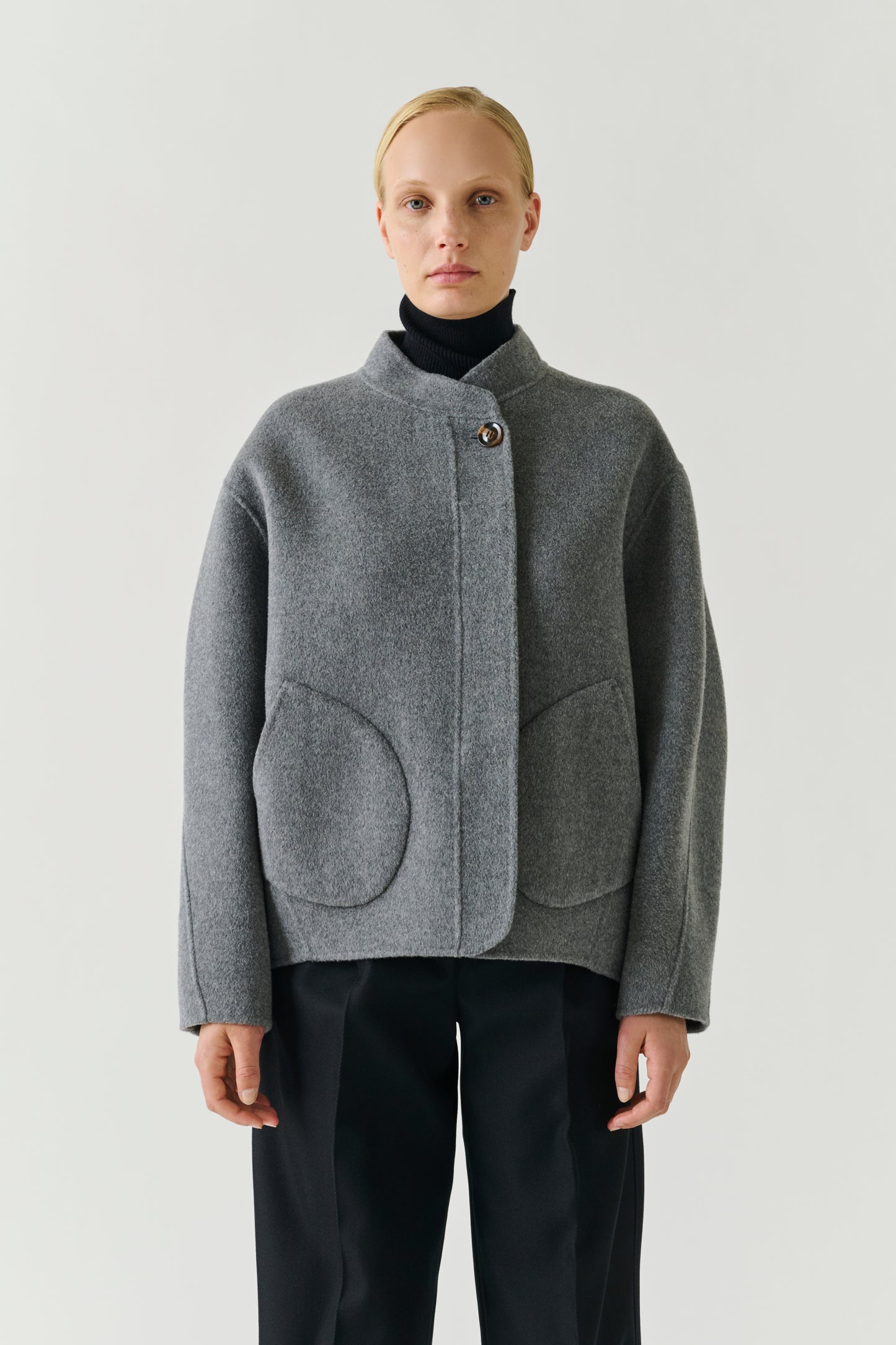 Abrigo Windsor - Gris claro - Lana - Mujer