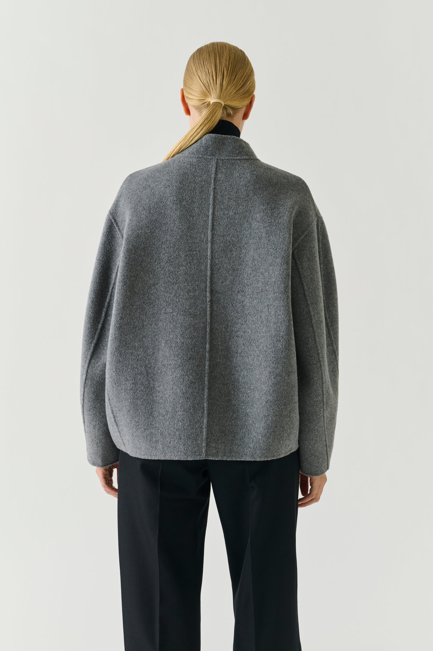 Abrigo Windsor - Gris claro - Lana - Mujer