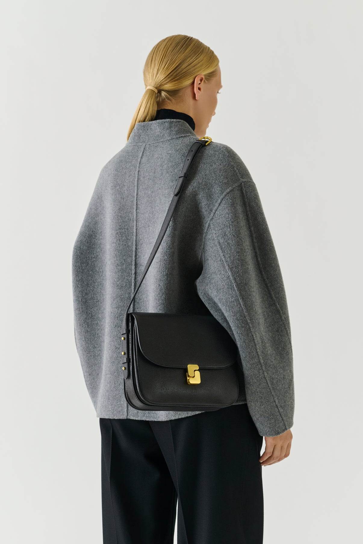 Bolso Bellissima Maxi - Negro - Cuero - Mujer vue 2