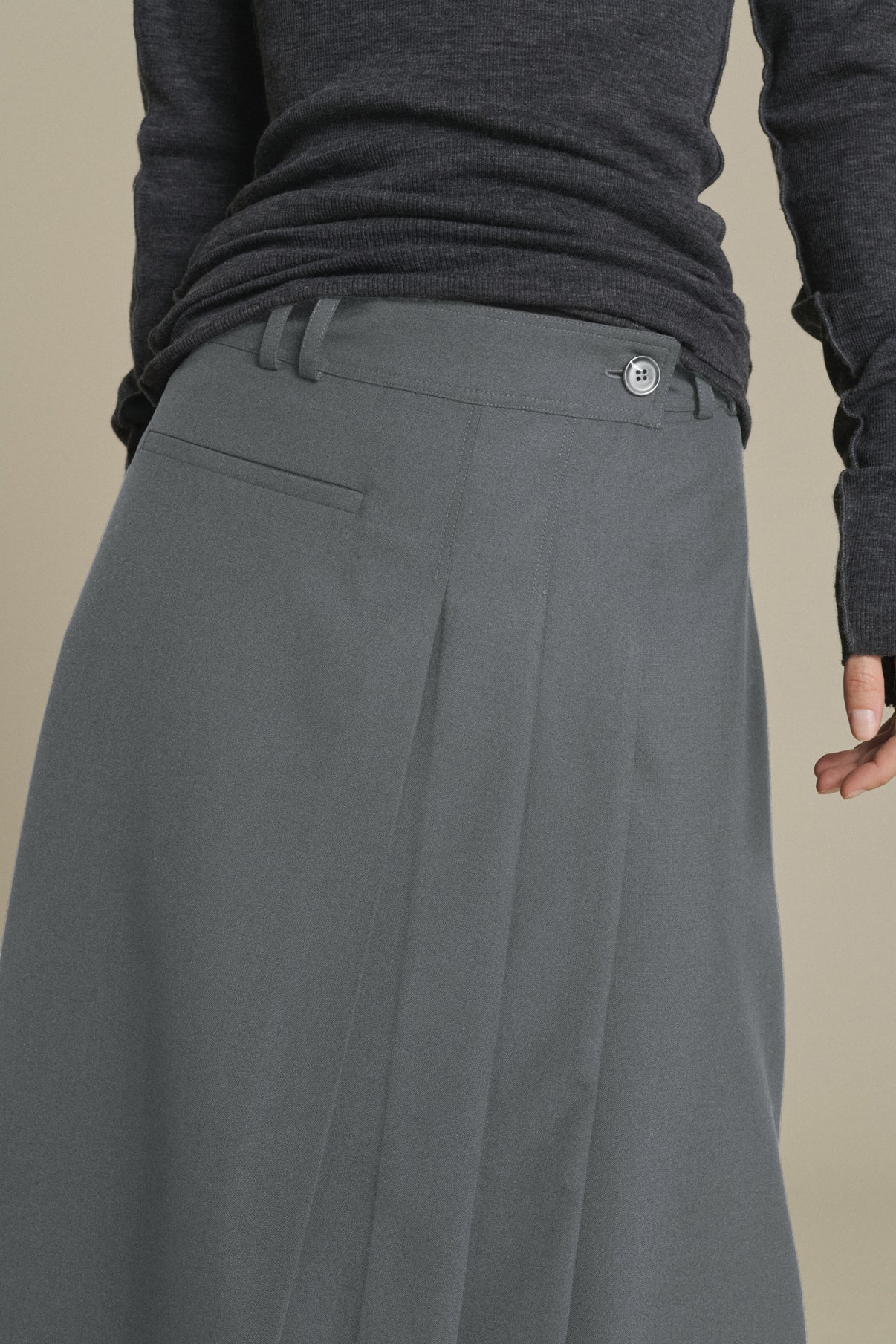 Falda Varna- Gris jaspeado - Mujer vue 3