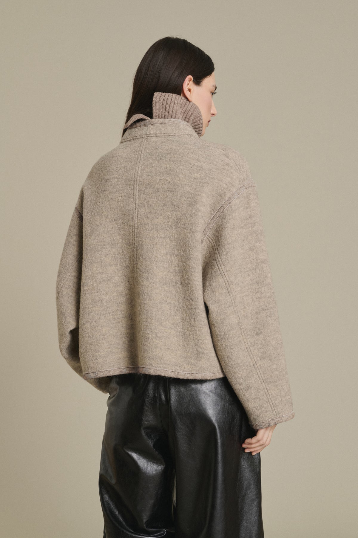 CHAQUETA OLYMPE BEIGE/GRIS vue 4