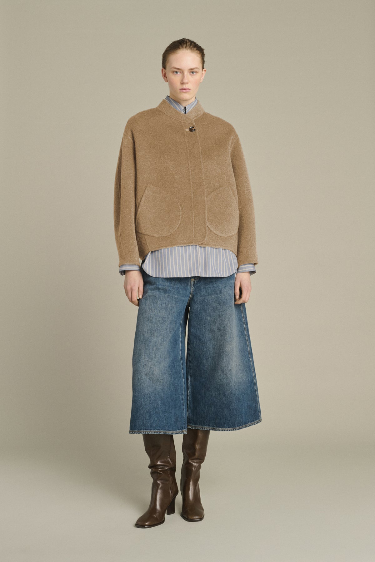 ABRIGO WINDSOR CAMELLO JASPEADO vue 2
