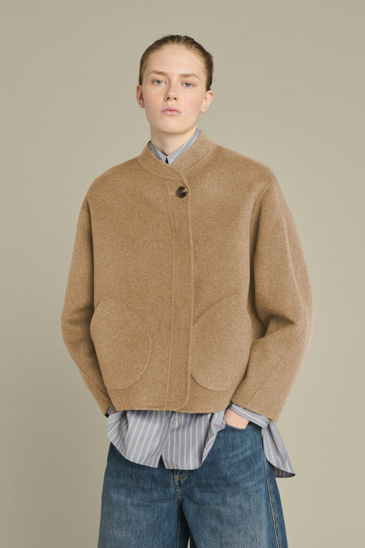 ABRIGO WINDSOR CAMELLO JASPEADO