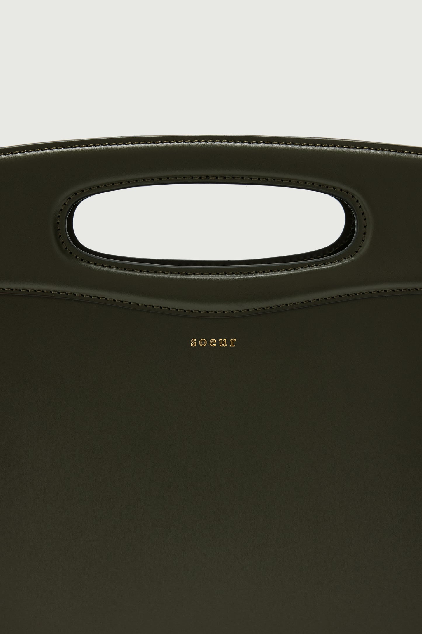 Bolso Cheri - Verde Militar - Cuero - Mujer
