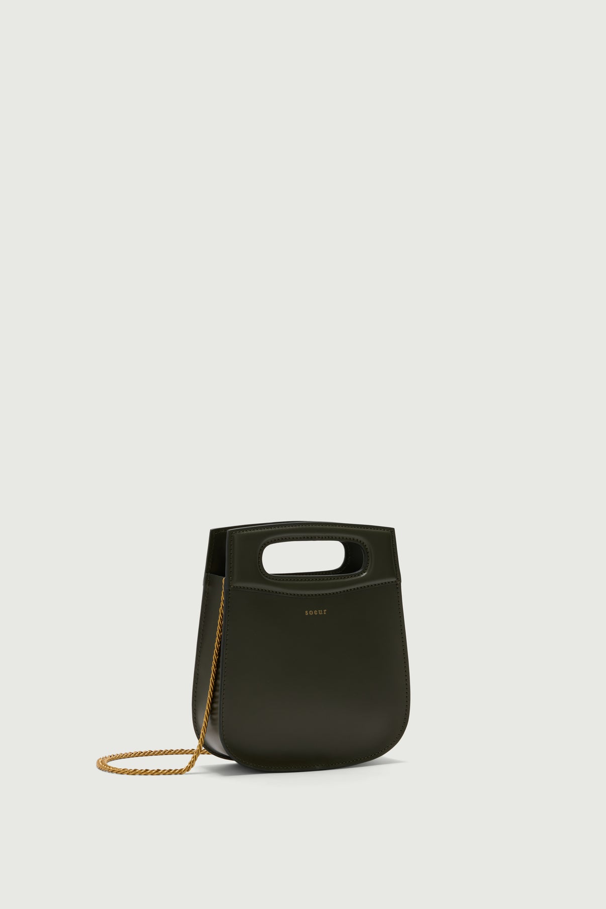 Bolso Cheri Mini - Verde Militar - Cuero - Mujer vue 2