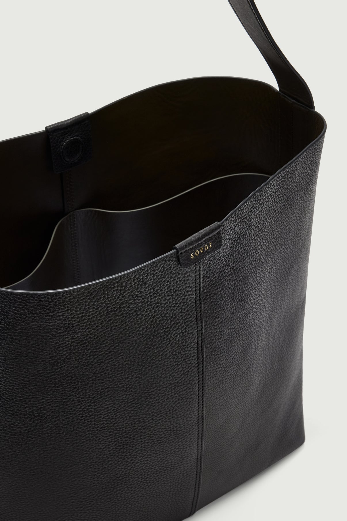 Bolso Saudade - Negro - Cuero - Mujer vue 4