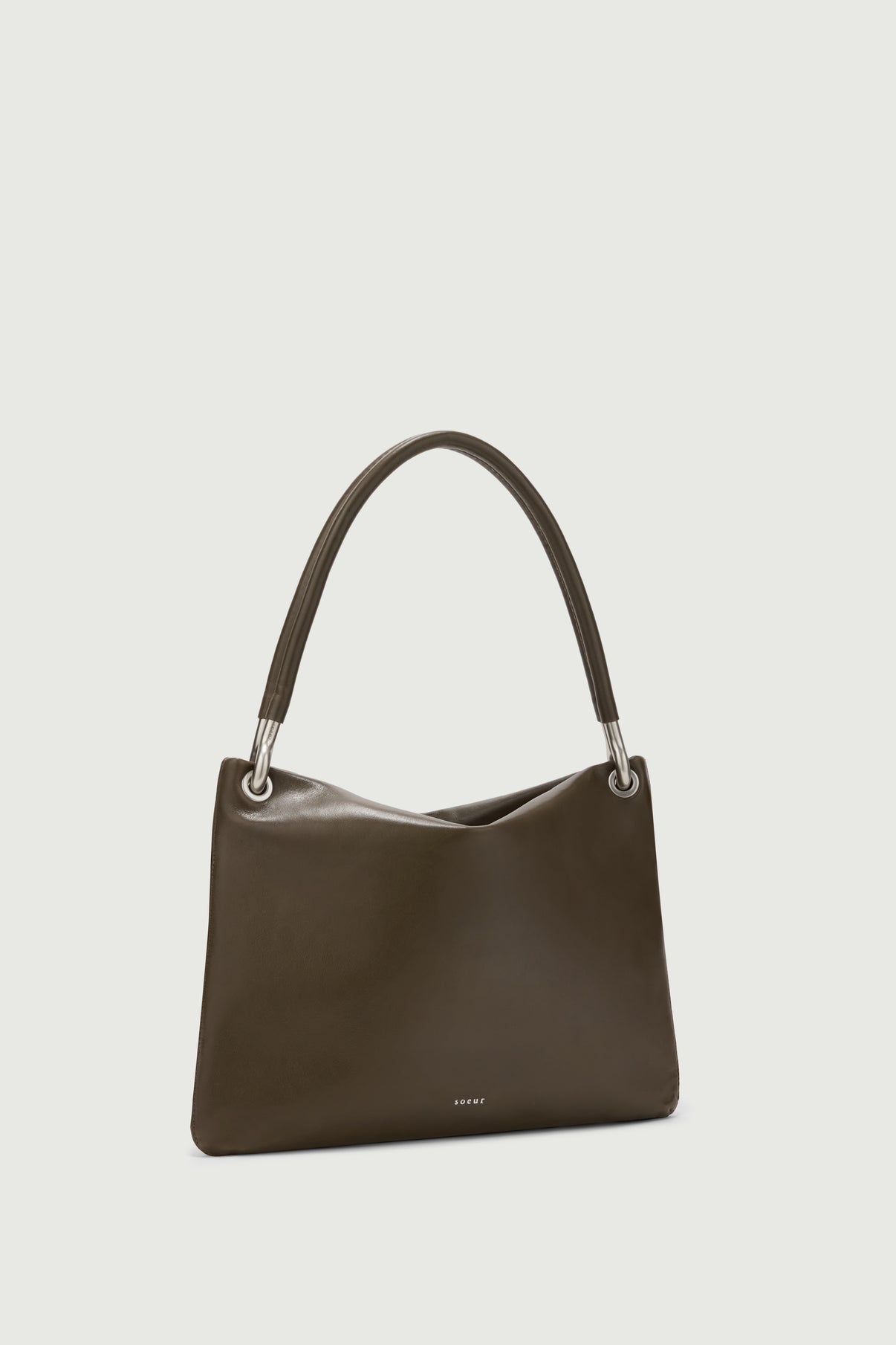 Cabas Gia Mini - Kaki - Cuero - Mujer vue 2