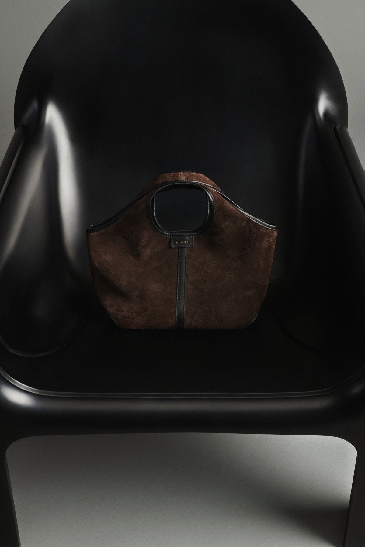 Bolso Douce Mini - Marrón Oscuro - Cuero - Mujer
