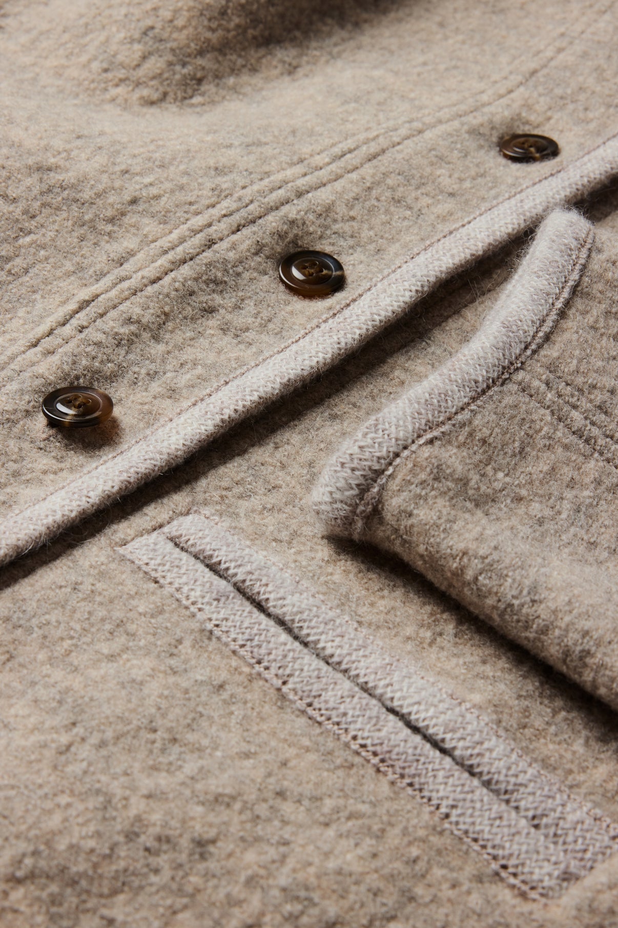Chaqueta Olympe - Beige/Gris - Lana - Mujer vue 6
